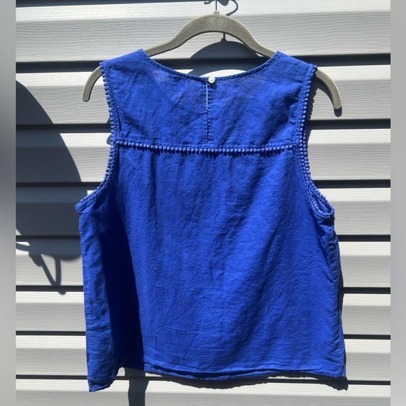 J.Crew Blue  Women's Top size 12 - Picture 3 of 7